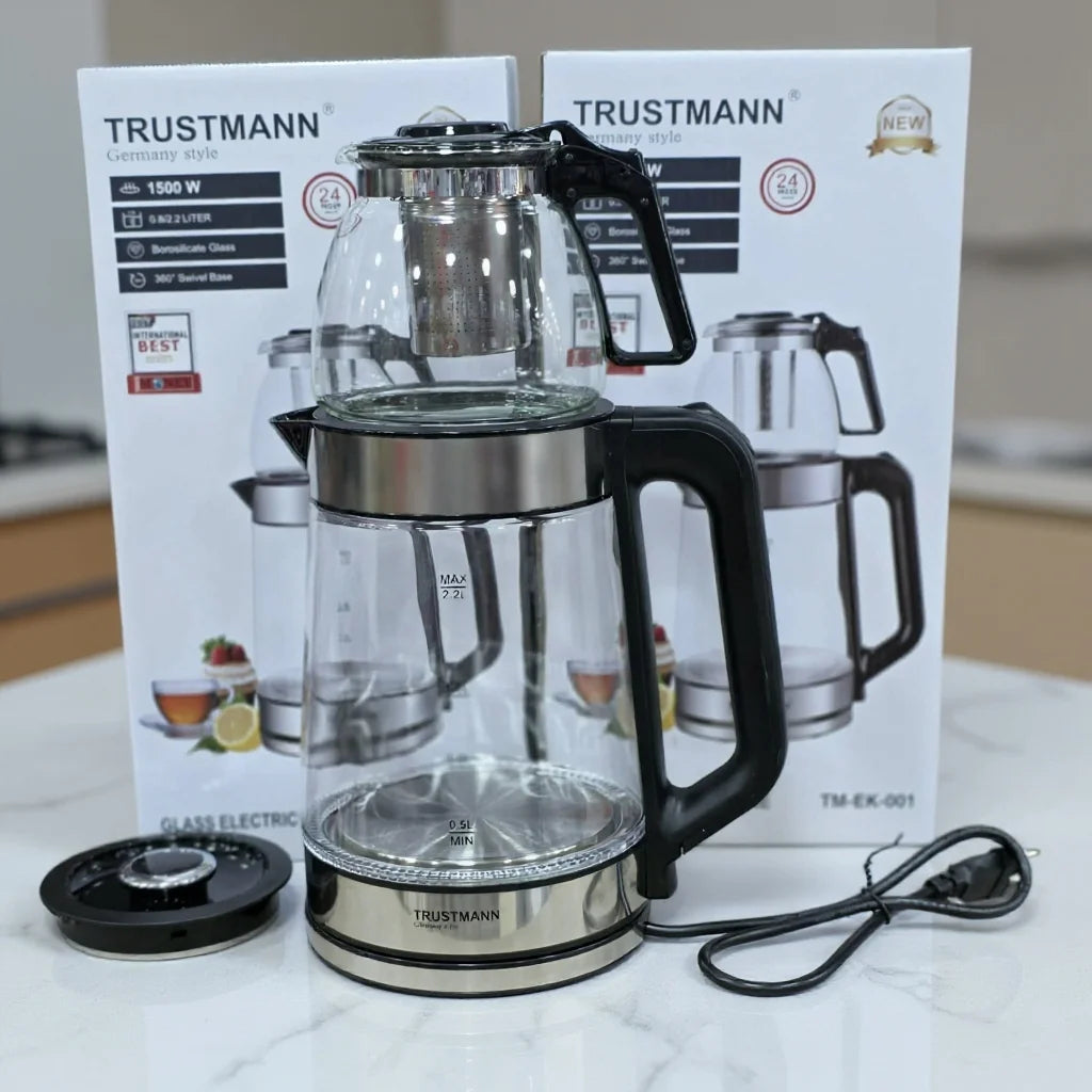 غلاية كهربائية وصانعة شاي2 في1